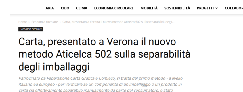 Presentato a Verona il nuovo Metodo Aticelca 502